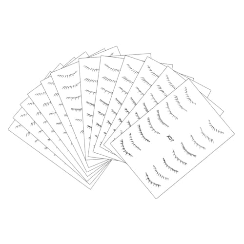 OUNONA 12枚 防水持続使い捨て睫毛ステッカー 下まげ用アイメイクシール