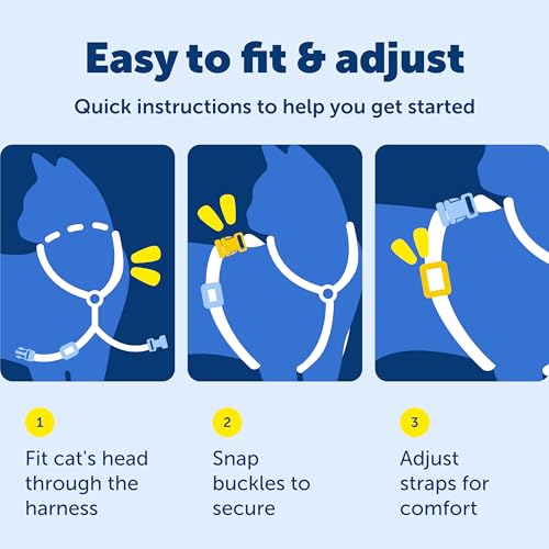 PetSafe Easy Walk Katzengeschirr, Mit elastischer Bungee-Leine, Für Spaziergänge mit Ihrer Katze, Größe L, Rot