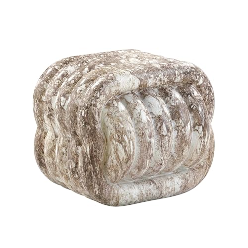 Tov Furniture Love Knot Grey Faux Marble Indoor/Outdoor Accent Stool