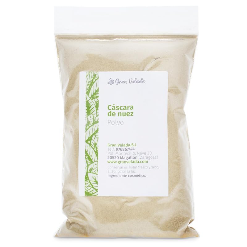Cascara de nuez en polvo, 100% pura y natural, para hacer productos faciales, capilares y corporales | 1000 gr