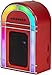 Crosley CR3046A-RE Mini Jukebox Portable Bluetooth Speaker with LED Lights and Microphone, Red