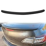 HYPER GLORY Rear Trunk Spoiler Wing, Compatible with 2010-2013 Mazda 3, OE Style Unpainted Black ABS Plastic Tail Trunk Lip Spoiler Boot Lid, 1PC