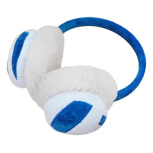 Image of JIAHG Boys Girls Cute Cartoon Football Winter Warm Earmuffs Soft Faux Fur Ear Warmers Kids Outdoor Thermal Plush Ear Muffs