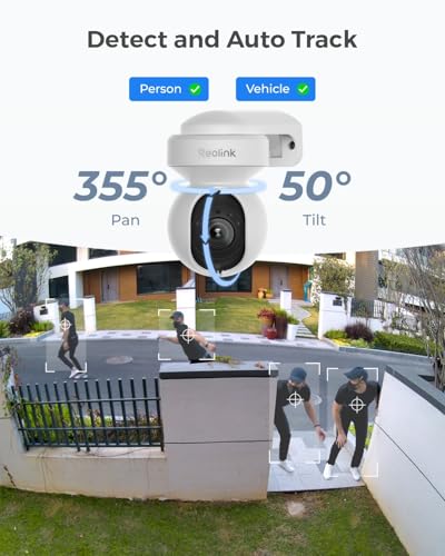 Image of REOLINK Outdoor Security Camera System, 5MP PTZ WiFi Cameras, Plug-in Power | Auto Tracking, 256GB microSD Card Included, Supports Max.512GBx2 Storage, 24 /7 Offline Recording, Home Hub with 2x E1 Outdoor