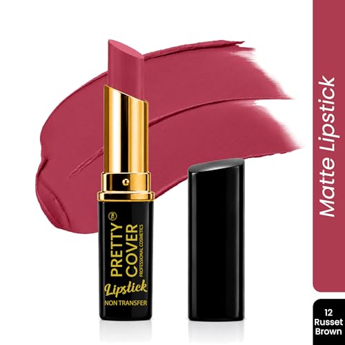 Image of Pure Matte Creamy Lipstick, Highly Pigmented & Long Lasting, 3.2g (Russet Brown)