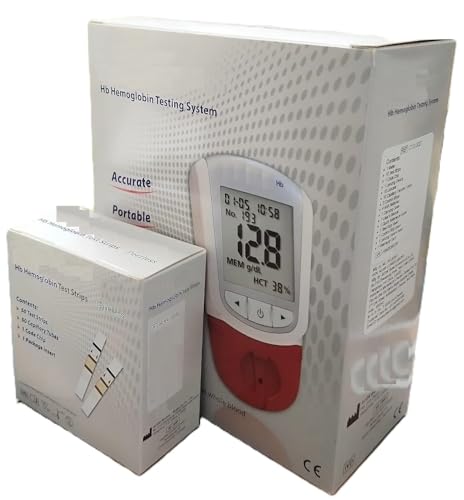 Hb Hemoglobin Testing Meter with 10+50 Strips
