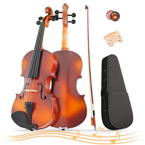 Image of 1 /8 Violin for Kids Age 4-5, 1 /8 Beginner Violin for Student, Acoustic Violins with Case, Bow, Bridge, and Rosin (Natural)