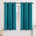 Turquoize Teal Blackout Window Drapes Room Darkening Themal Insulated Grommet/Eyelet Top Nursery/Living Room Curtains for Bedroom/Living Room Each Panel 42" W x 63" L (Set of 2 Panels)