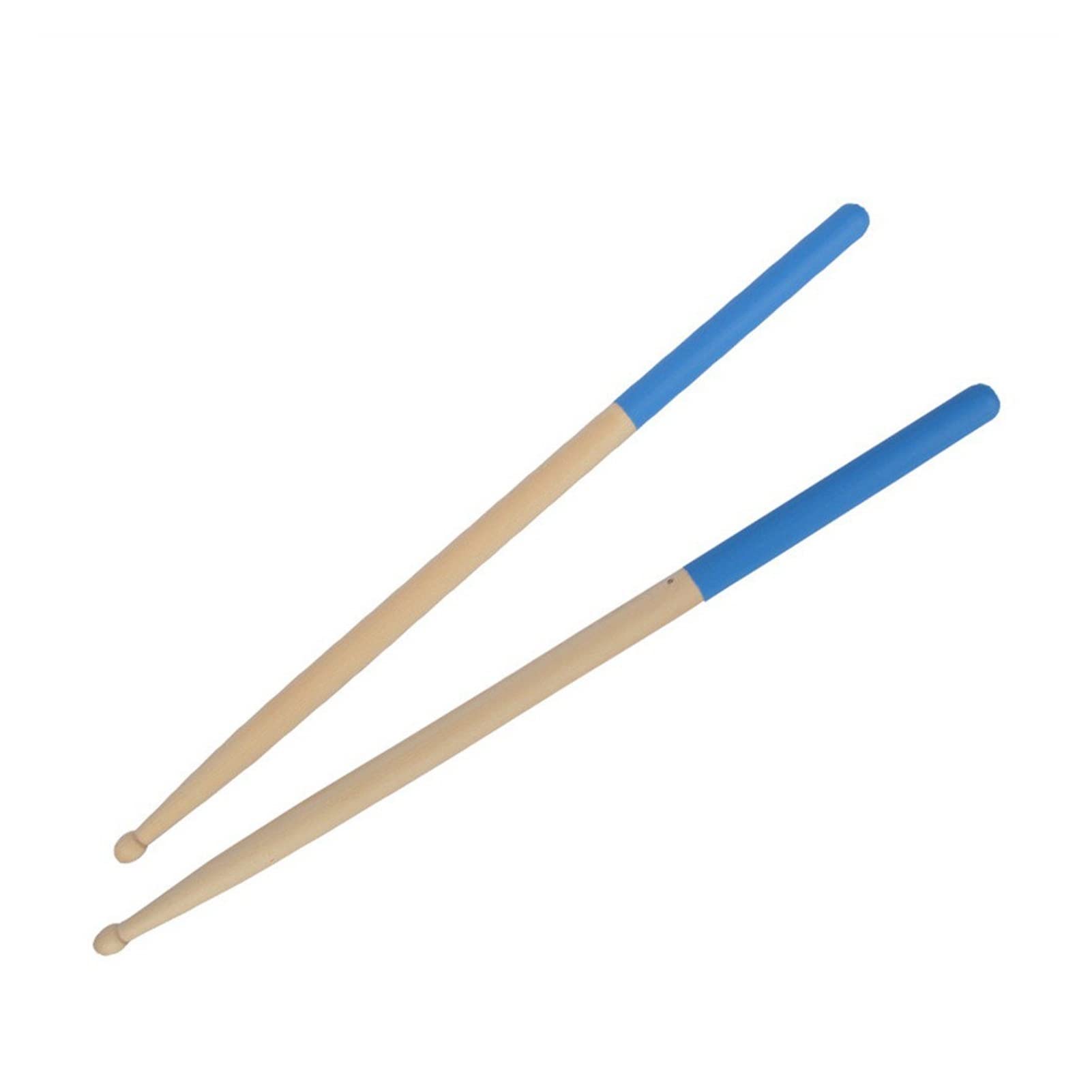 Dorosłych Pałki perkusyjne 1 Para Bębnów Klonowych Drewnianych Bębnów Bez Poślizgu Kolorowy Uchwyt Bębna Perkusja (Color : Blue)