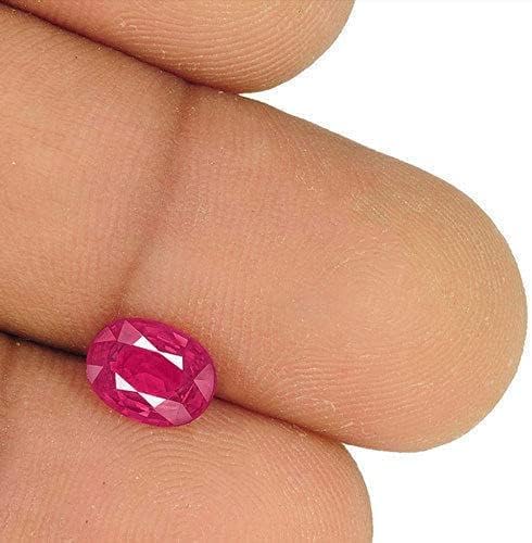 Miniatura 3 de Piedra preciosa de rubí certificada en laboratorio, natural, 100% real, ovalada, piedra suelta, 3.5 unidades