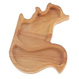 Luxshiny Eichhörnchenförmiges Holztablett Dekorativer Snackteller für Fingerfood für Party Design für Zuhause und Restaurant