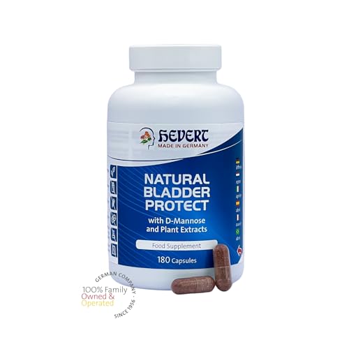 Hevert Natural Bladder Protect con D-Manosa y Arándano Rojo – Apoyo natural para el Tracto Urinario y la Vejiga – Prevención de la Cistitis e Infecciones de orina en mujeres – vegano – 180 cápsulas
