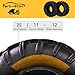 Parts-Diyer Set of 2 25x11-12 ATV UTVTires, 25-11-12 All-Terrain Mud Tyres,6 PR,25x11x12 Tubeless,Directional Knobby Tread