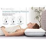 Cooling Gel Memory Foam Pillow - 1-Pack - Standard Size Bed Pillows For Sleeping - Medium-Firm - Back, Stomach and Side Sleeper Pillow - Shoulder & Back Pain Relief - Washable , Bamboo Viscose Cover - Image 5