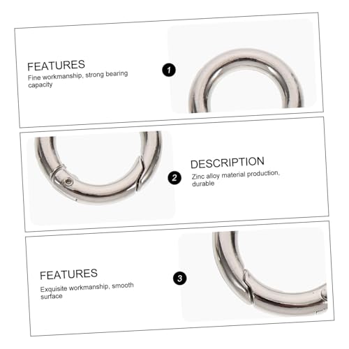 Anillos con resorte Hohopeti de alta durabilidad para colgar llaves y accesorios 6