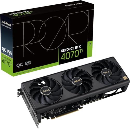 hernandez  ProArt NVIDIA GeForce RTX 4070 Ti OC Edition Scheda Grafica, 12 GB GDDR6X 192-bit 21 Gbps PCIE 4.0, GPU Tweak III, PROART-RTX4070TI-O12G - Scheda video