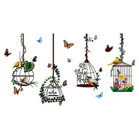 Uposao Removable Flower Plant Wall Stickers Cover