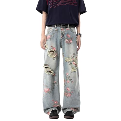 Men's American Denim Wide Leg Pants for Summer