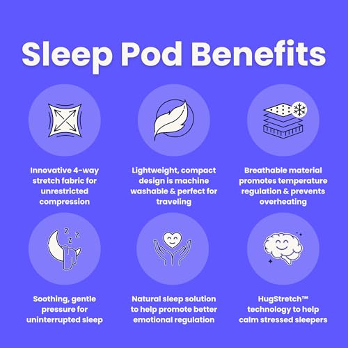 Hug Sleep Pod Move, Wearable Blanket for Women and Men, Weighted Blanket Alt From Shark Tank, Cooling Sensory, Machine Washable, Cozy and Comfy Blankets, Adult, Kids or Teens Gift, Turquoise, Medium