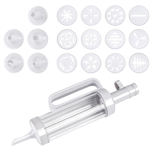 Cookie Press Kit DIY Cookie Press Decorating Kit Removable Cookie Decorating Press Practical Dessert Decorating Syringe Set for Kitchen Cake Baking