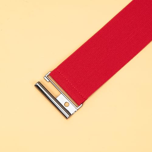 ILuvatar Womens Red Vintage Plus Elastic Stretchy Waist Cinch Trimmer Belt 2.36" Wide Belt Waistband Lady Size XXL4