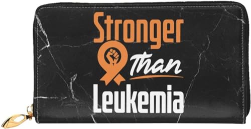 Leukemia Awareness Stronger Than Leukemia Wallet Card Bag