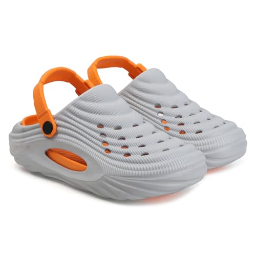 Image of Men's Lightweight EVA Clogs with Adjustable Back Strap | Breathable Anti-Skid Slip-On Sandals | Comfortable Casual Garden Beach Clogs for Indoor Outdoor