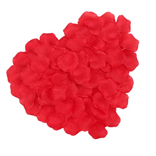 Amosfun 2000 peças de pétala de rosa artificial realista folha de rosa falsa ornamento de centro de