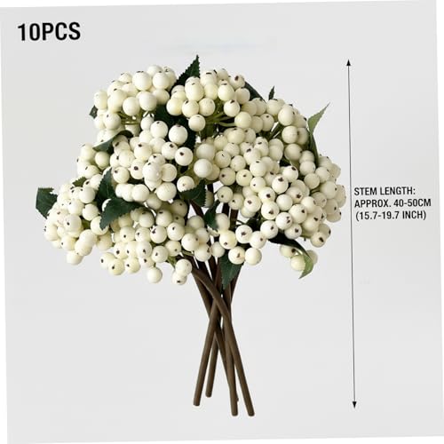 Baies blanches artificielles pour en finir avec les fleurs fannées