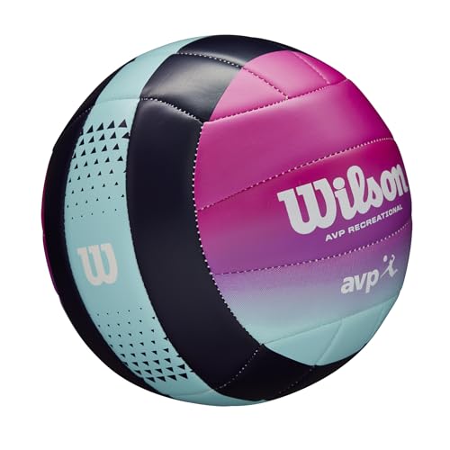 image for Wilson AVP Oasis Volleyball - Blue/Purple, 18-Panel Construction, Buty