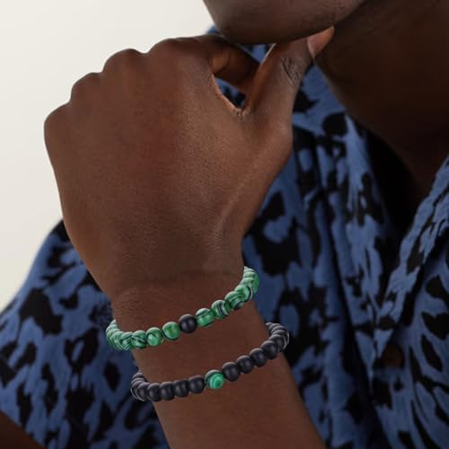 Sediment Natuursteen Heren Armband Oranje | Stone Nature Bracelets