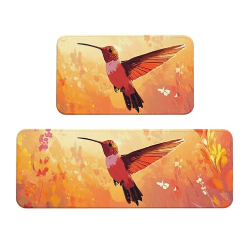 Tapetes cómodos de colibrí con acolchado superior para decoración del hogar 2