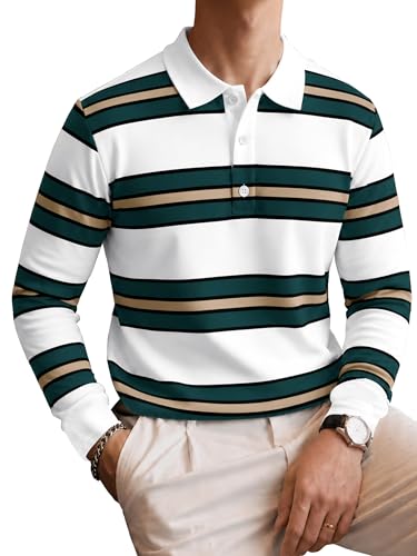 Image of Noble Monk Men's Polycotton Regular Fit Full Sleeves Polo T-Shirt