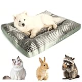 PORFOYO Hundebett Grosse Hunde, Orthopädisches Hundebett, Hundematte Waschbar Mittelgroße Hunde Hundekorb Abnehmbar rutschfest Hundesofa Komfortkissen, 100x75x7cm, Grau