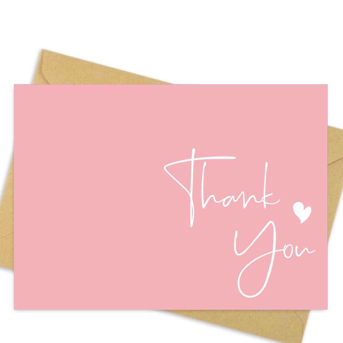 32 Pack 350GSM | Thank You Cards Matching Sealing Stickers with Envelopes | Baby Shower & Wedding Thank You Notes & Cards for Teather,Graduation,Business,Holiday Gifts 3.5x5 inches (Pink Heart B)
