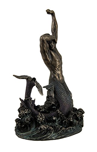 Estatua de Hombre Marino en Resina con Acabado Bronce Antiguo miniatura 3