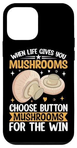 When Life Gives You Mushrooms�̓{�^���L�m�R��I��ł������� �X�}�z�P�[�X iPhone 12 mini �p