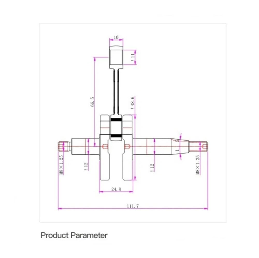WANGLCNSDB Piezas de cortadora de césped Biela de conexión del cigüeñal Compatible con desbrozadora Stihl FS75 FS80 FS85, Pieza OEM 4137 030 0401