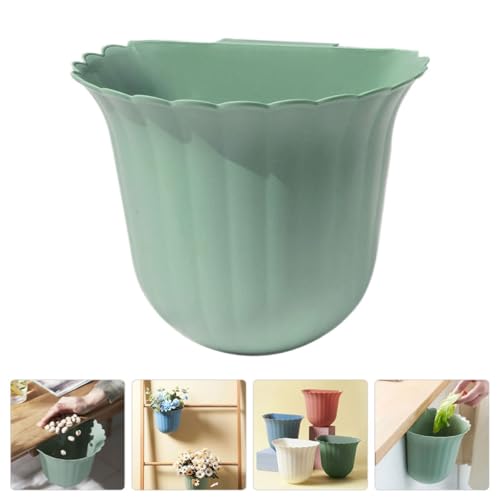 Caneca colgante plástica para basura color verde claro miniatura 7