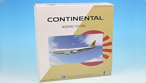 Miniatura 2 de Continental Airlines Boeing 747-200 RED Meatball Livery Colors Registro Avión Modelo en miniatura N609PE Diecast 1:200 Parte # A012-IF742004