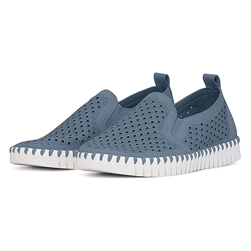 Image of Ilse Jacobsen HORNBAEK Women's Tulip Slip-On Flat | Elastic Side Panels | Lightweight Flexible Comfort.
