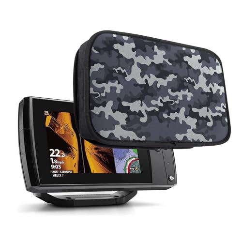 Image of Helix 7 Cover, Waterproof Fish Finder Cover, Compatible with UC H7 / Helix 7 Screen Cover, Made of Neoprene Protects Your Screen and Device from Sun and Adverse Weather Damage(Camouflage)