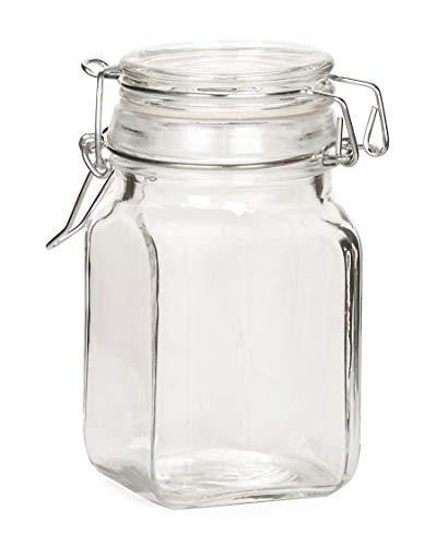 Darice, 4.3 X 8, Clear 1015-902 Glass Locking Lid, Jar
