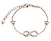 Produktbild MicLee Damen Armband Zirkonia 925 Sterling Silber Allergenfrei Armband Unendlichkeit Symbol Zwei Sternen Infinity Armkette