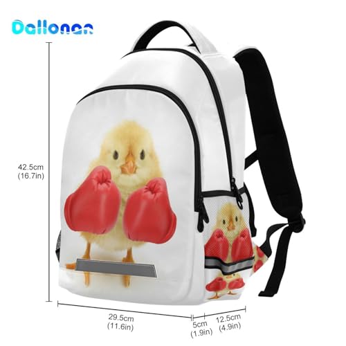Backpack Funny Chicken Yellow Animal School College Backpack Laptop Casual Daypack3