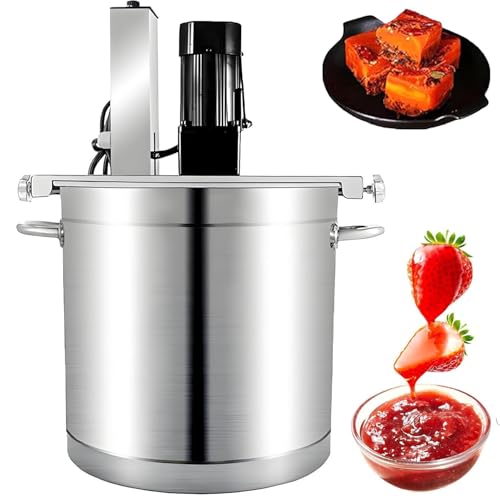 Batidora automática comercial, batidora de alimentos, batidora eléctrica para mermeladas, velocidad ajustable, con rascador de 4 cuchillas, velocidad ajustable, para hacer mermeladas, salsas 85L