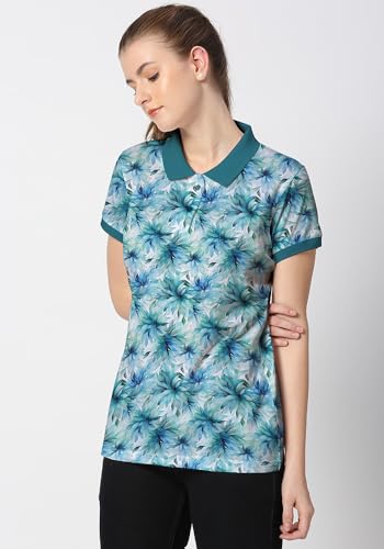 Image of Wear Your Opinion Women's All Over Printed Polo Collar Neck T-Shirt
