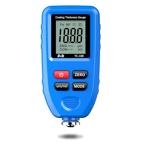 Image of Car Coating Thickness Meter, Paint Mil Thickness Gauge,Blue | For Used Car Buyers, Spot Hidden Repairs, Auto Fe /NFe Detector