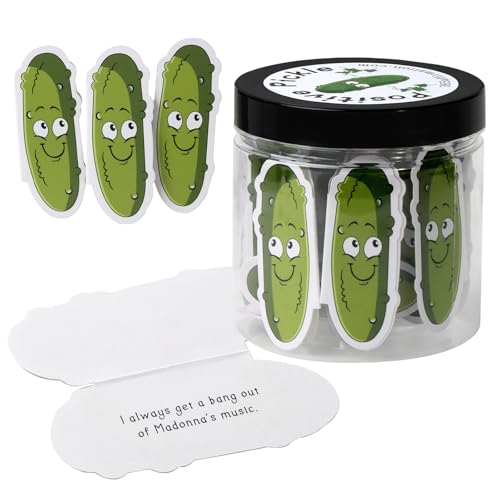 Positive Pickle Emotional Support Affirmation Cards, Mini Affirmation Card Jar, 30 Unique Positive Messages, Decorative Jar for pressure Relief Gift