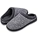 IceCony Hausschuhe 44-45 Herren Winter Warme Pantoffeln Mit Rutschfeste Gummisohle Memory Foam Dunkelgrau Puschen Slipper MI 4 günstig Kaufen-IceCony Hausschuhe 44-45 Herren Winter Warme Pantoffeln Mit Rutschfeste Gummisohle Memory Foam Dunkelgrau Puschen Slipper